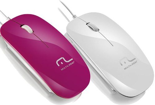 Mouse USB Optico Slim Rosa Multilaser MO167